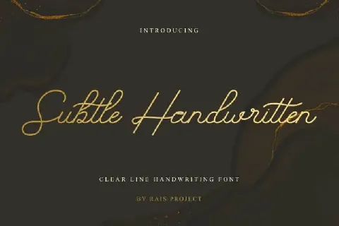 Subtle Handwritten font