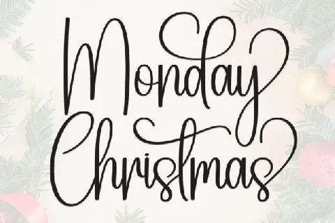 Monday Christmas Script font