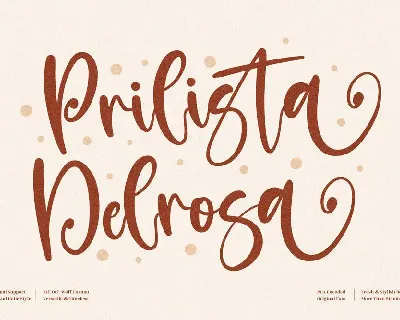 Prilista Delrosa font