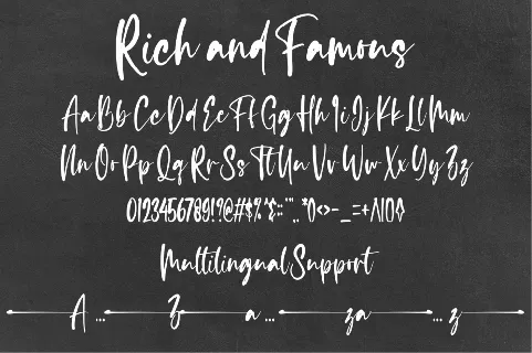 Rich and Famous font