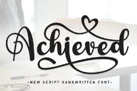 Achieved Script font