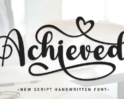 Achieved Script font