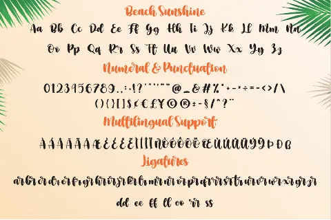 beachsunshine font