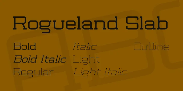 Rogueland Slab font