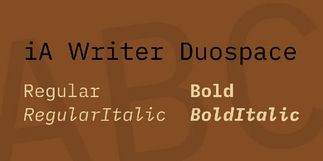 iA Writer Duospace font