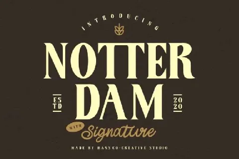 Notter Dam font
