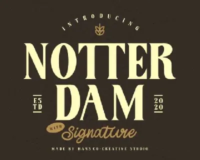 Notter Dam font
