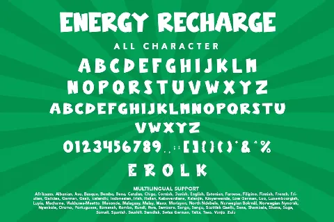 Energy Recharge font