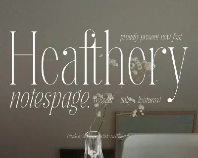 Heafthery Notespage font