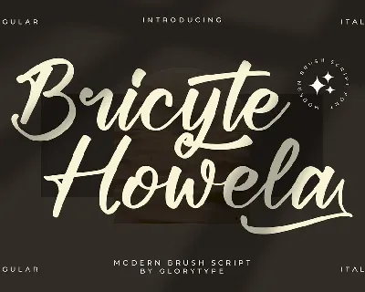 Bricyte Howela font