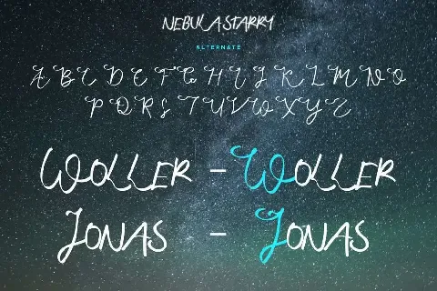 Nebula Starry Demo font