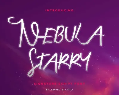 Nebula Starry Demo font