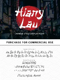 Hiany Lau - Personal Use font