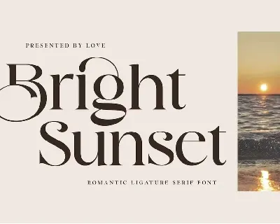 Bright Sunset font