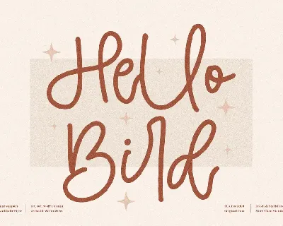 Hello Bird font