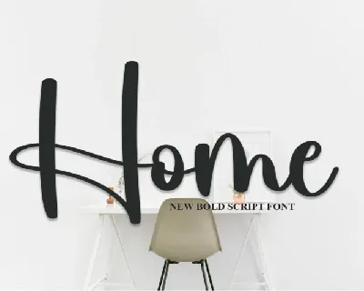 Home Script font