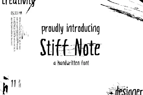 Stiff Note font