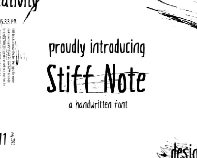 Stiff Note font