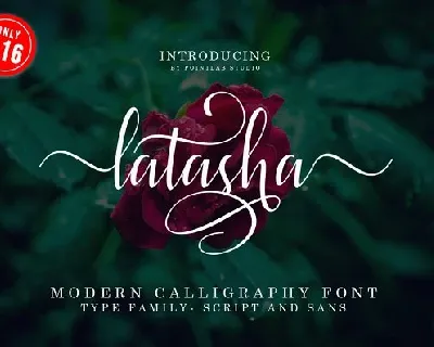 Latasha Calligraphy font