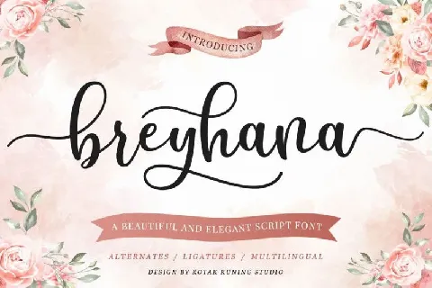 Breyhana Script font