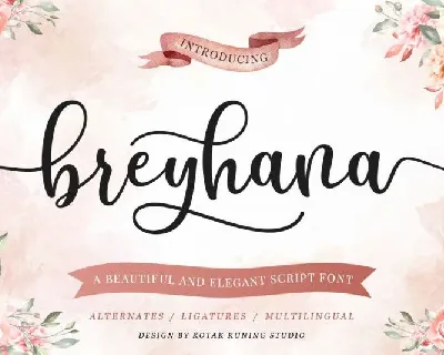 Breyhana Script font