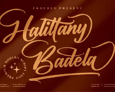 Halittany Badela font