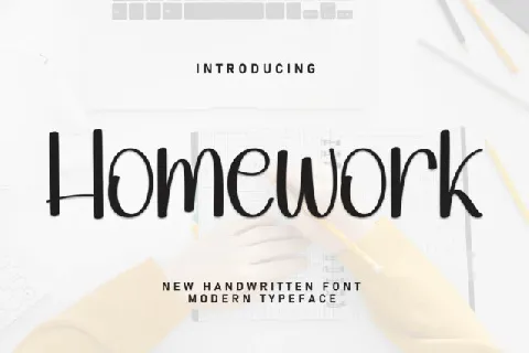 Homework Display font
