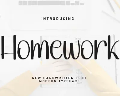 Homework Display font