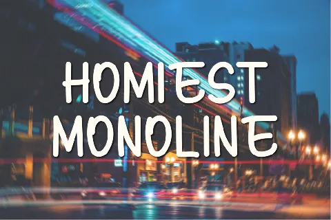 Homiest Monoline font