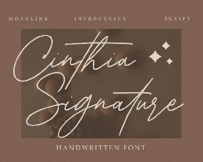 Cinthia Signature font