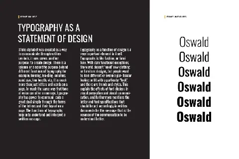 Oswald Family font