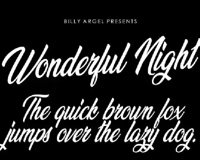 Wonderful Night Script font