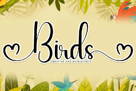 Birds Script font