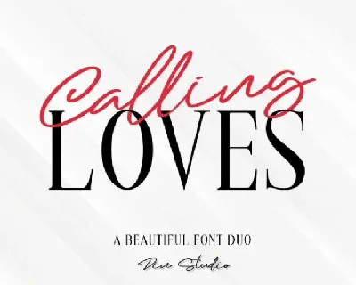 Calling Loves Duo font