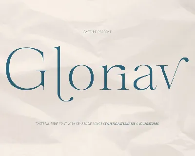 Gloriav Trial font
