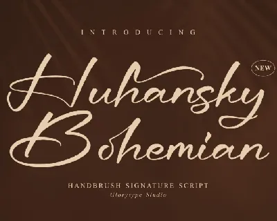 Huhansky Bohemian font