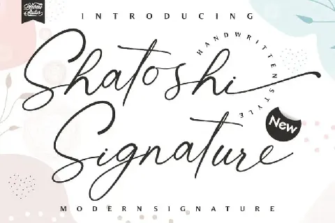 Shatoshi Signature Script font