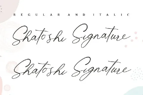 Shatoshi Signature Script font