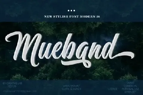 Mueband Calligraphy font