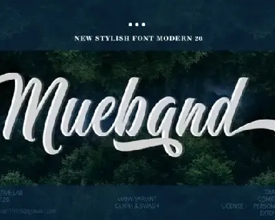 Mueband Calligraphy font