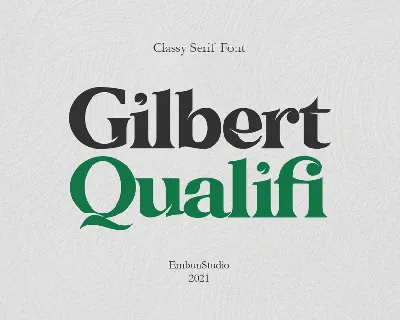 Gilbert Qualifi Demo font