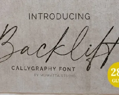 Backlift font
