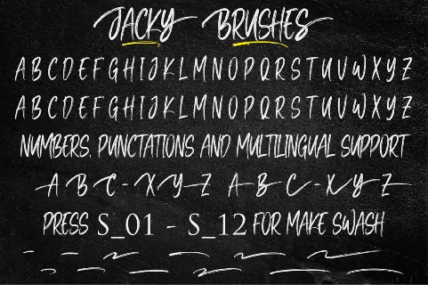 Jacky Brushes font