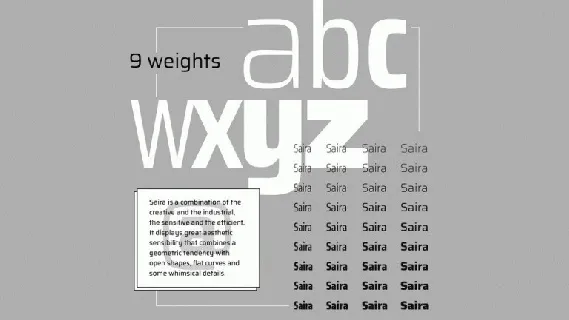 Saira Family font