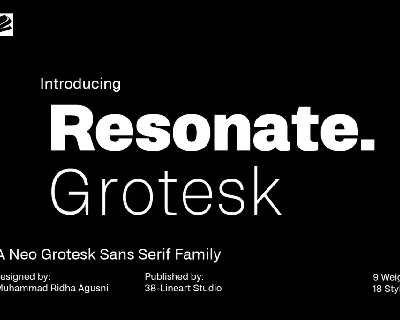 Resonate demo font