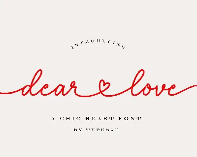 Dear Love font