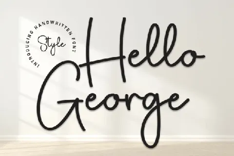 Hello George Script font