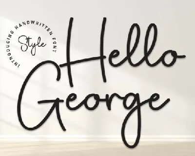 Hello George Script font