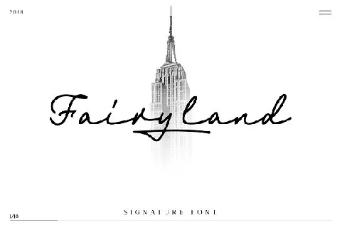 Fairyland Signature font