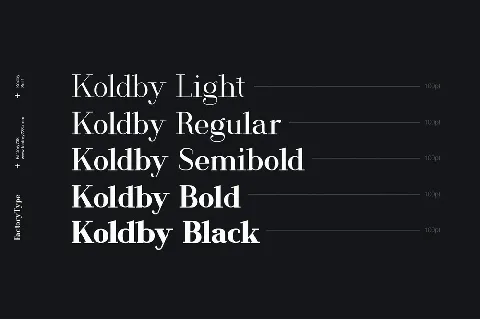 Koldby Family font